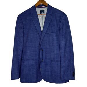 Daniel Hechter Paris Men's Blue 100% Wool Blazer Jacket Size 44R Modern Fit